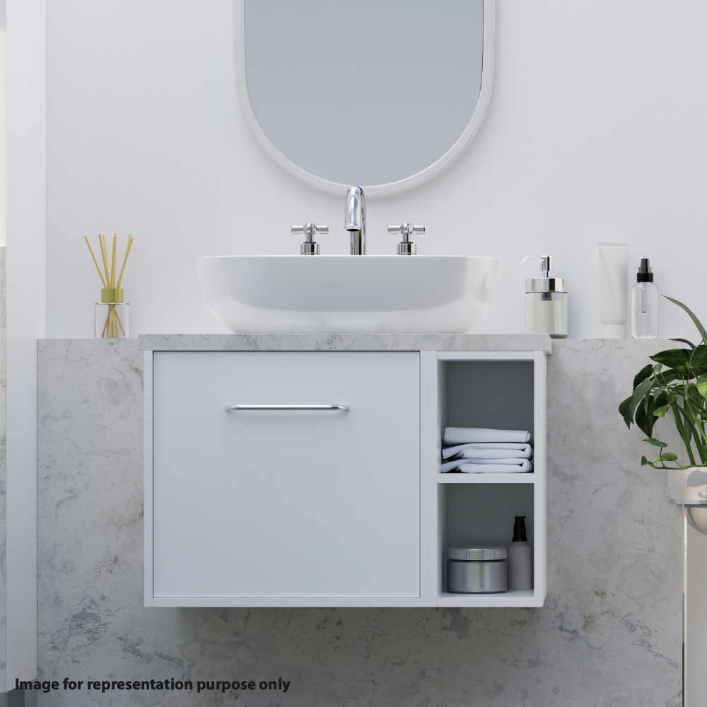 Floating Vanity with Integrated Sink